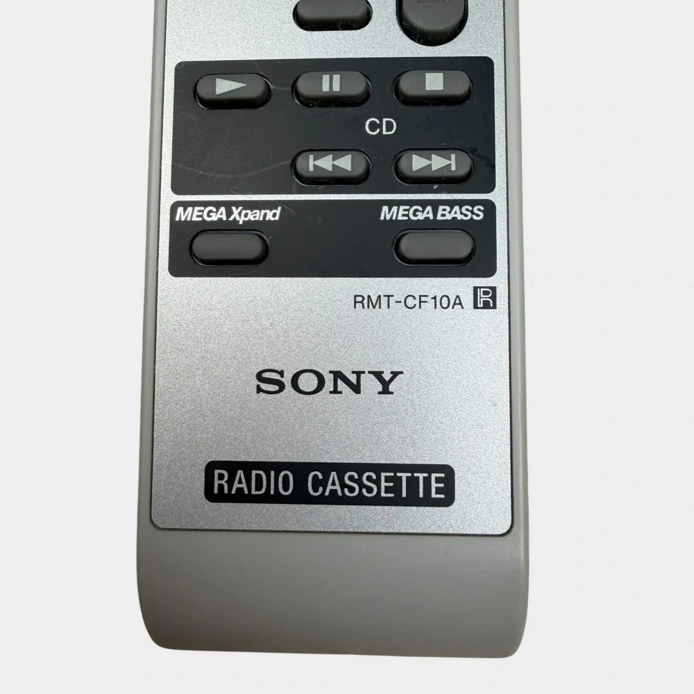 Sony RMT-CF10A Radio Cassette CD Player Remote Control Silver Mega Bass Xpand